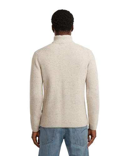 Pull Double Collar Half Zip G-STAR homme blanc vêtement d'hiver chaud taille L - 2