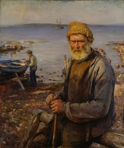 Póster il vecchio pescatore de gran formato 60x90cm para decoración de paredes clásicas