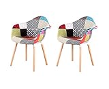 Design ergonomico Sedie da pranzo con schienale e braccioli, angoli ergonomici e bordi arrotondati, più comode da sedere.