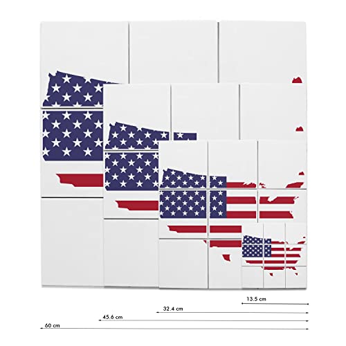Carreaux céramique drapeau USA pour déco murale de salon