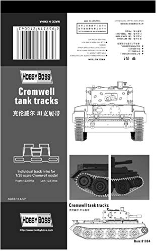 Cromwell Tank Track Hobbyboss 1/35 projet modélisme historique pour week-end