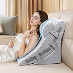 3PCS Ensemble d'oreillers à clin d'oeil pour dormir, 9-in-1 Coussin de soutien du dos ergonomique réglable pour la chirurgie après, soulagement de la douleur, reflux acide, ronflement