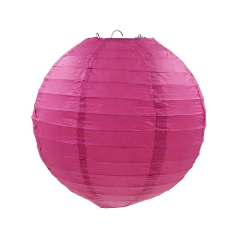 Farolillos de Papel Redonda Farolillo de papel redondo chino for decoración fiestas cumpleaños, bodas y Navidad, regalo artesanal, farolillo colgante blanco, suministros bolas(Purple red,10cm(4inch))