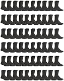 Yacht & Smith 60 Pairs Of Mens Wholesale Bulk Sports Crew, Athletic Case Pairs Socks (60 Pairs Black, Mens 10-13 (Shoe Size 7-12))