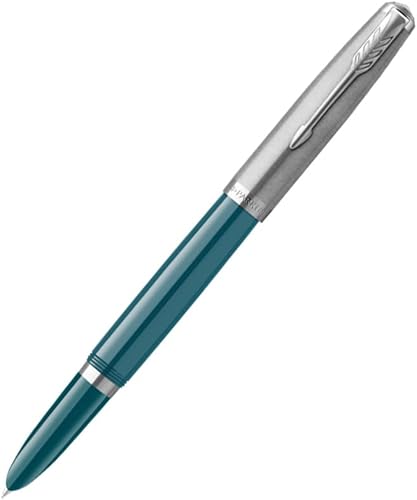 PARKER 51 Pluma estilográfica CT de resina azul turquesa - Punta mediana