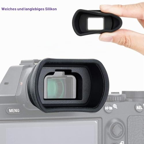 Große Augenmuschel Silikon für Sony Alpha A9, A9II, A7, A7II, A7III, A7R, A7RII, A7RIII, A7RIV, A7S, A7SII, A58, A99II Ersetzt Sony FDA-EP18 Okular