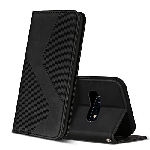 ZONNAVI Funda para Samsung Galaxy S10e, Funda Libro de Cuero con Ranura para Tarjeta y Magnético, Wallet Flip Caso Cubierta Case Carcasa para Samsung Galaxy S10e (Negro)