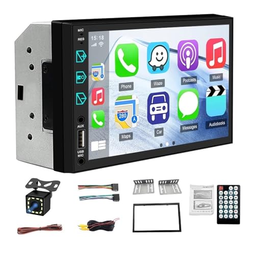 Carplay 2Din 7" Car Radio Ap Carplay Autoradio Stereo Receiver Touch Screen Bluetooth FM SD USB TF HD MP5 Player(Wireless Carpla