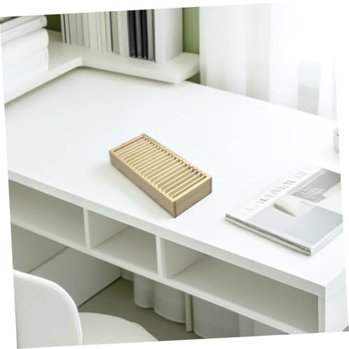 Boîte de rangement en bois pour cartes de visite à compartiments bureau