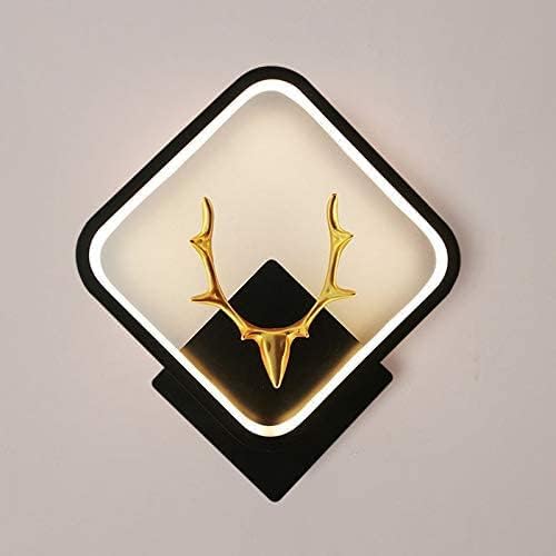 Image of Home Decore Led Fancy Wall Light,Night Lamp,Decorative Lamp,Wall Hanging Lights for Bedroom,Living Room,Color(Warm White+Natural White+Cold White).(Black Squar Deer Head)(pack of 4)