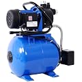 1.6HP Shallow Well Pump with Pressure Tank,garden water pump, Automatic Water Booster for Home Garden Lawn Farm (Blue)