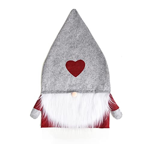 susiodeu Funda para Silla de Comedor de Navidad, Estilo nórdico, Navidad, Anciano sin Rostro, Funda Protectora para Cocina, Antimacassar, para Accesorios de Bar