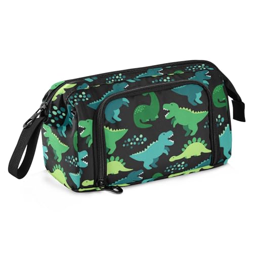 Image of Fisyme Dino Dinosaurs Pencil Case Large Capacity Pencil Pouch Pen Bag Box Big Makeup Pencil Case Organizer