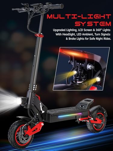 Image of Electric Scooter Adults with Seat 1600W /1200W - 30-37 Miles & 28 /31 /34MPH Fast E-Scooter,Dual Brake Full Suspension,All-Terrain Offroad Electric Scooters Foldable for Commuting