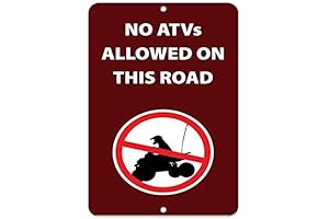 No Scooters Allowed Sign for Roads, 12" x 8" Aluminum Sign for...