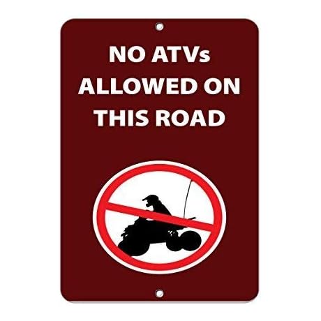 No Scooters Allowed Sign for Roads, 12" x 8" Aluminum Sign for...