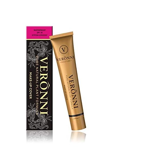 VERONNI Face Makeup Coverage Make Up Cover As Concealer Acne, Spots Cover Up Foundation SPF 30 1.1OZ/30g (208)