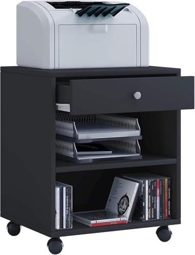 VCM Rollcontainer | Beistellcontainer mit Zwei offenen Fächern | Maße ca. H. 54 x B. 45 x T. 38 cm | Bürocontainer - Salda