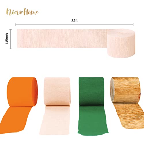 Nicrohome Little Cutie Baby Shower Decorations, 8 Rolls Orange Green Crepe Paper Streamers For Birthday Party, Summer Party, Fruit Party #TOP2
