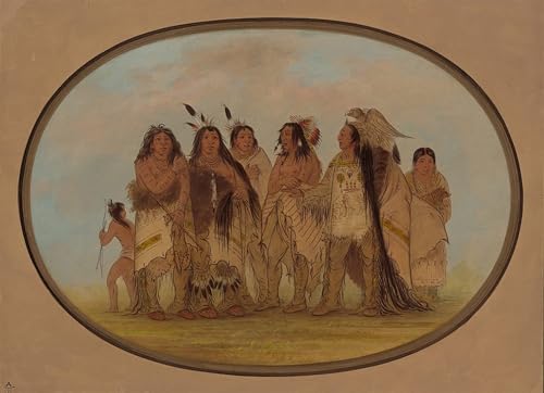 Peinture sur Toile Indiens Crow George Catlin Décoration Salon