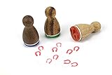Stemplino® Ministempel - Motiv: Pferdehufe - 12mm Durchmesser - Holzstempel Kinder Stempel Bullet Journal Stempel Pferdestempel