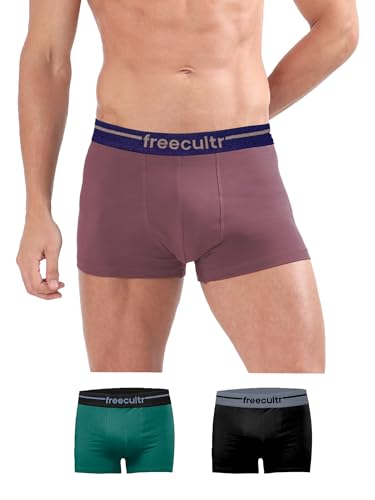 Image of Freecultr Men's Cotton Trunks | Breathable & Moisture Absorbing | Soft Comfort Fit | Everyday Innerwear