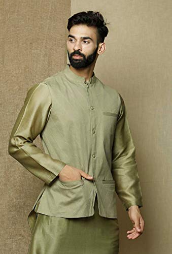 Elina fashion Men's Indian Cotton Nehru Jacket || Printed Bandhgala Jodhpuri Sleeve Less Waistcoat ONLY4