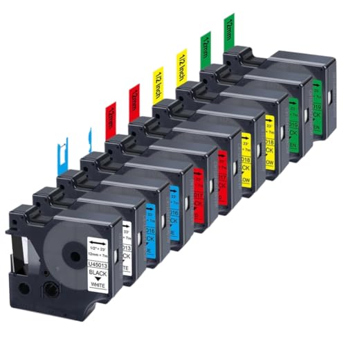 2PK?10PK 12mm D1�e�[�v 45013 45010 45016 45017 45018 45019 �v�����^�p�i�ƌ݊������� LM160 280 ���x���[�����p���i�ԍ� 45013(10PK Mixed Color)