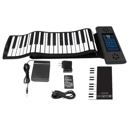 Piano Enroulable 88 Touches, Clavier de Piano électrique Portable, Casque Mp3, entrée USB, Sortie Midi, 128 rythmes, Cadeau pour garçons et Filles - Les Beatles, Paul McCartney, John Lennon, RIngo Starr, George Harrison Piano Enroulable 88 Touches, Clavier de Piano électrique Portable, Casque Mp3, entrée USB, Sortie Midi, 128 rythmes, Cadeau pour garçons et Filles