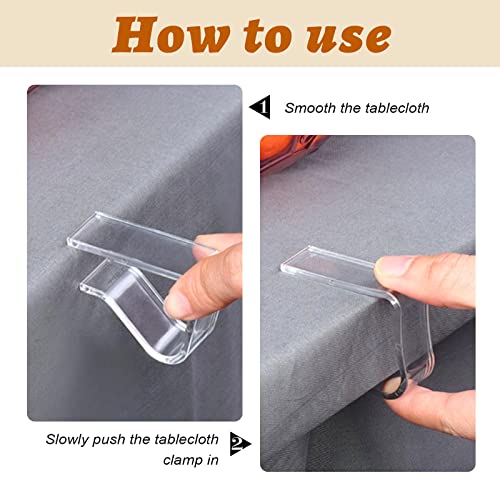 Gothabach 24 Pcs Transparent Plastic Tablecloth Clips, Plastic Table Cloth Hold Down Clips, Table Cloth Holder For Christmas Home Party Indoor Outdoor Camping (Large) #TOP4