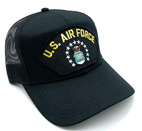 Gorra beisbolera ajustable con parche USAF malla miniatura 4