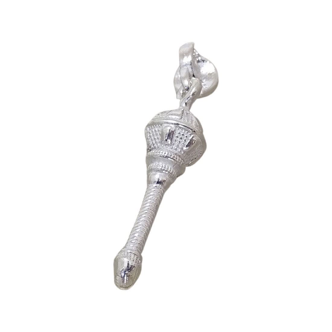 Solid Chandi/Silver Lord Bajrang Bali Hanuman Gada/Gadha Pendant For Men/Boys (Hanuman Gada)
