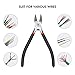 BOENFU Wire Cutters Heavy Duty 5 Pack Side Cutters 6 Inches Wire Snips Flush Cut Pliers Metal Cutting Tool for Crafting, Floral, Artificial Flowers, Chicken Wire, Electrical
