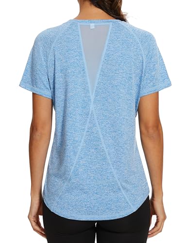 Gyabnw Laufshirt Damen Blau Locker & Atmungsaktive Shirts –...
