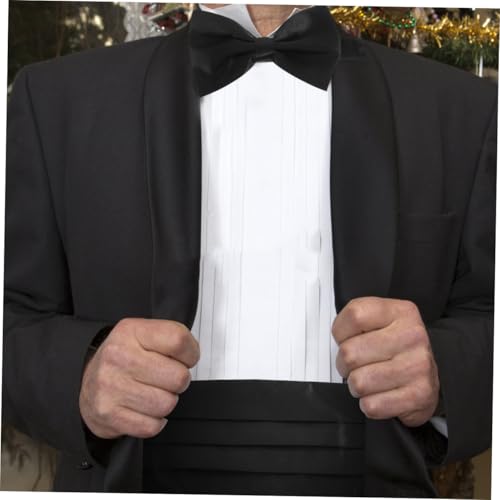 Conjunto de fajín y moño de satén para hombre, 6 piezas miniatura 7
