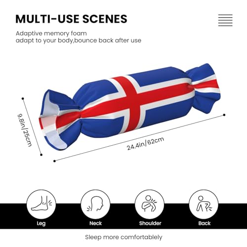 Oreiller cylindrique confortable avec motif Islande