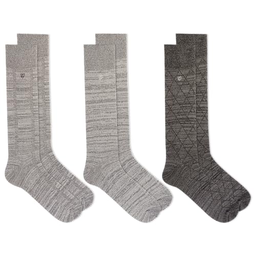 Chaps mens Super Soft Dress Crew Socks - 3 & 6 Pairs - Patterns and Textures2