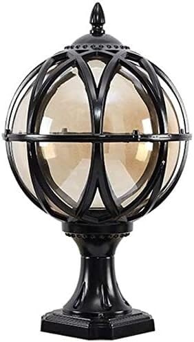 Lanterna a colonna a globo Lampada a classica in alluminio pressofuso in vetro Compatible with esterni impermeabile E27,Plafoniera