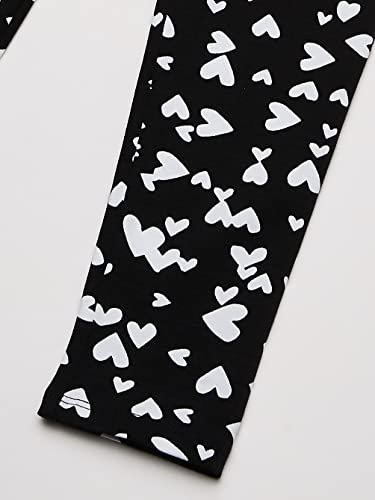 Oshkosh B'gosh Girls Full Length Leggings, Black/White Heart, 3T Us #TOP2