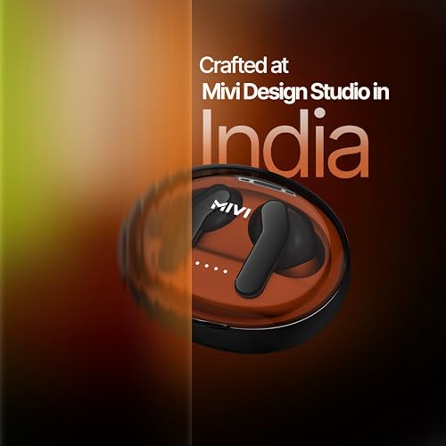 Image of Mivi DuoPods Roar (New Launch) 13mm AAC Audio Tech | AI-ENC | Dual Mic | 5.3 Bluetooth Ear Buds | 70Hrs Battery | Fast Charge | IPX4 | Low Latency | Gaming Earbuds