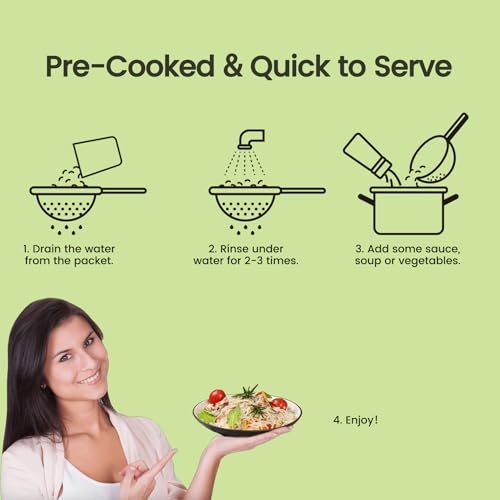 Image of Hethstia Shirataki Noodles Variety Pack, 10 Packs, Ready to Eat | Includes Fettuccine, Angel Hair, Spaghetti & Rice, Keto-Friendly, Vegan, Gluten-Free, Low Calorie, Zero Sugar, Konjac Noodle