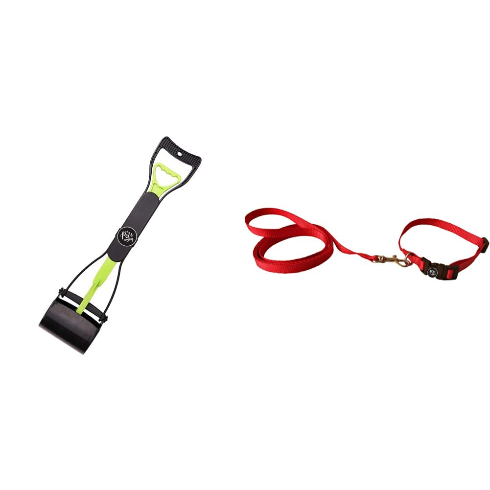 The Pets Company Dog Poop Scooper, Pet Waste Potty Picker, Large, 24 Inch & Leash and Collar Set Suitable for Puppies of All Dog Breeds, X Small, Red (B08Q5W679S) Amazon Price History, Amazon Price Tracker