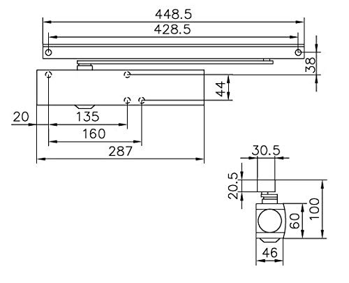 Preisvergleich Produktbild Obentürschließer GEZE TS 5000 S silber