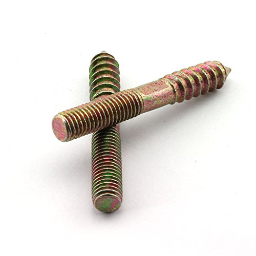 Image of 8 Pack M10 Hanger Bolts Double Headed Bolts Self-Tapping Screw M10 Length 3 Inch Hanger Bolts for Furniture