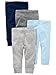 Produktbild Simple Joys by Carter's Unisex Baby Hose Baumwolle, 4er-Pack, Blau/Grau/Weiß, 0-3 Monate