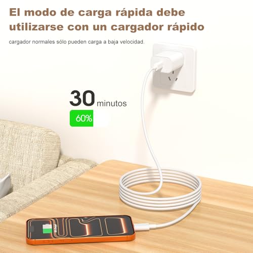 Miniatura 2 de 60w Pd 3.0 Cable Usb C Carga Rápida, 2 Unidades-1m 2m Cable Usb C A Usb C, Tipo C Para Iphone 17 16 15 Pro Plus Pro Max, Para Samsung Galaxy S24 S23 S22, Para Ipad Pro Air Mini Etc