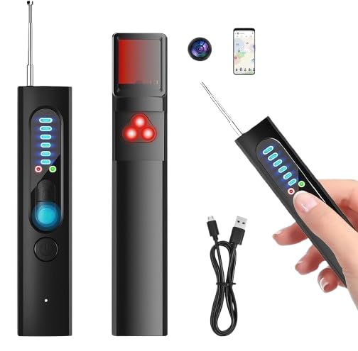 Hidden Camera Detector, GPS Tracker Detector & Listening Device Detector, 2-in-1 Camera Detector with LED Light for Bathroom, RF Detector for Hotels, Home, Office-picture-32