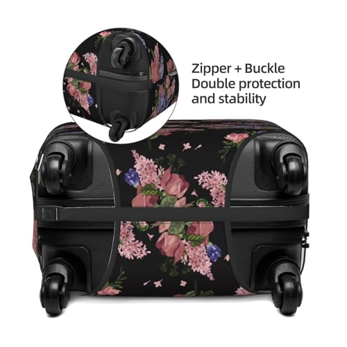 Bouquet Print Luggage Covers For Suitcase,Elastic Washable & Stretchable Suitcase Covers For Luggage, Anti-Scratch - Fits 18-32 Inch Luggage-No Luggage Included2