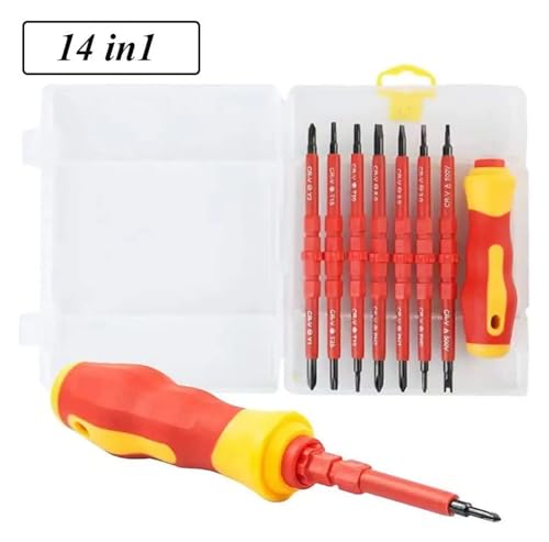 Set de 14 destornilladores aislados con tester miniatura 3