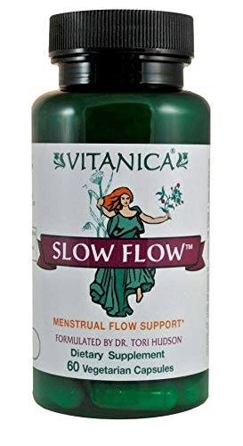 Vitanica, Slow Flow, Menstrual Flow Support, Vegetarian, 60 Capsules